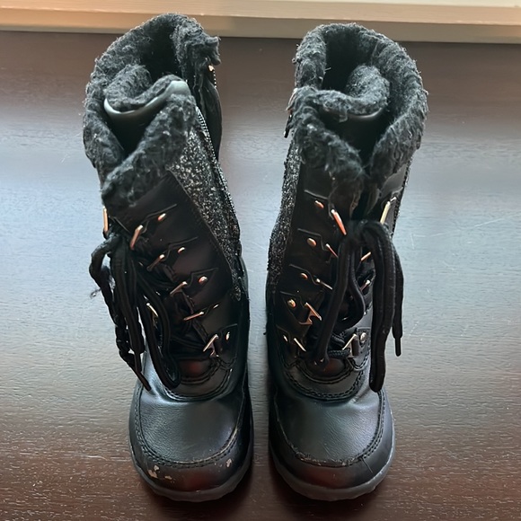 Little Girls U.S. Polo Assn Snow Boots Black Size 7 - Picture 2 of 9